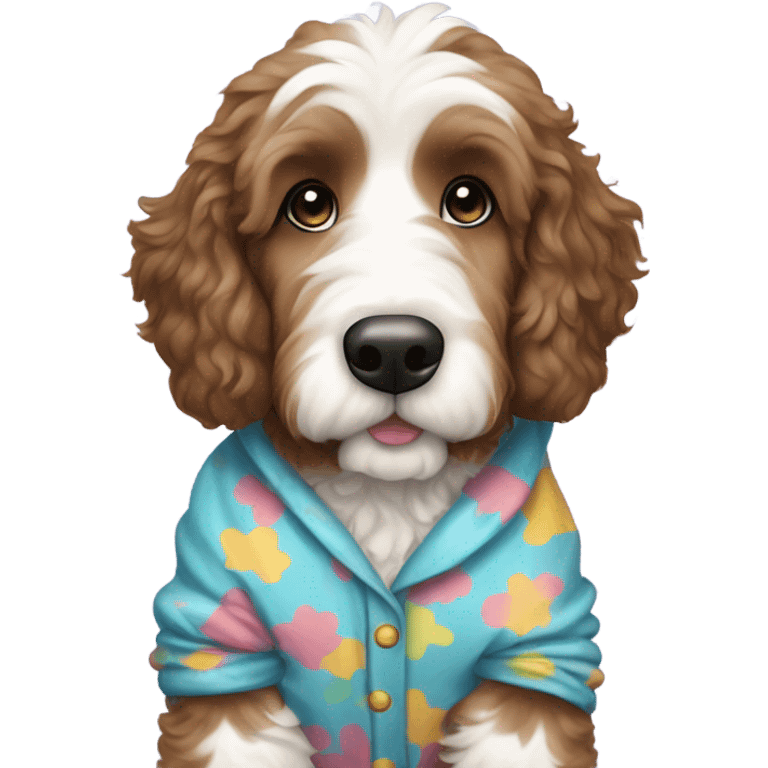 bernedoodle in pajamas emoji