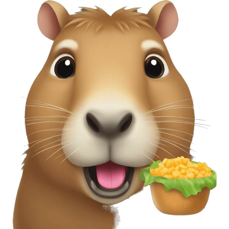 capybara with food emoji