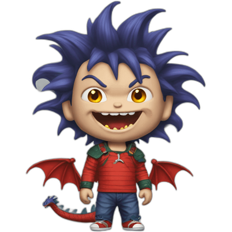 Chucky as a dragon emoji