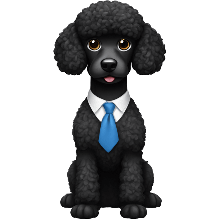 Black poodle office worker emoji