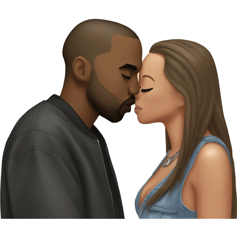 Kanye west kissing ty dolla sign emoji