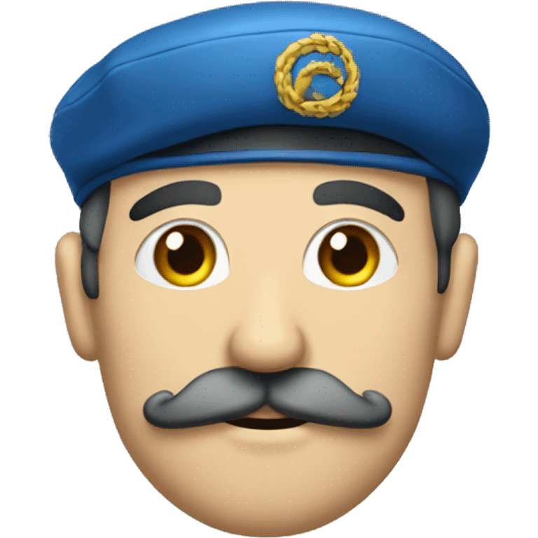 Fita do Novembro Azul com um bigode emoji