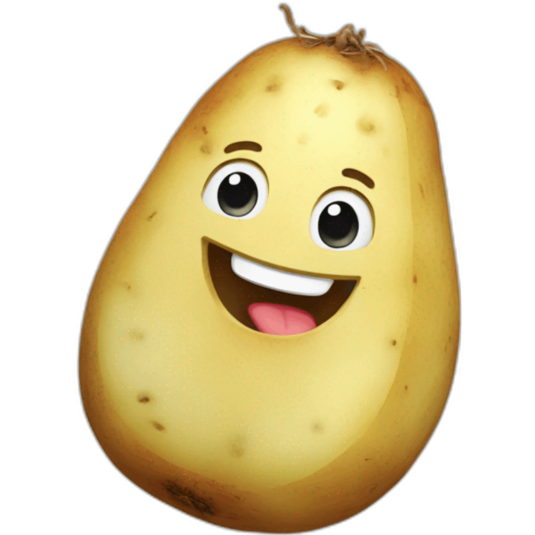 Happy potato emoji