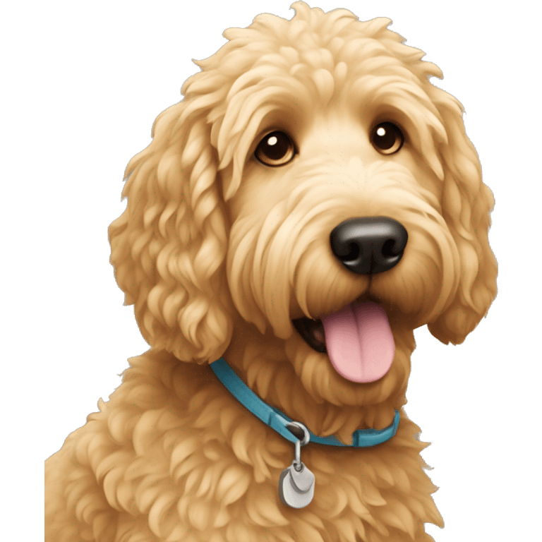 Golden doodle dog emoji