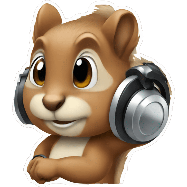 Squirrel DJ emoji