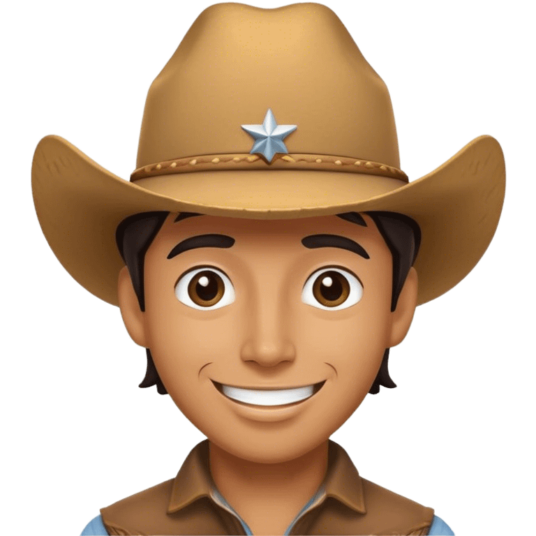 Happy face with cowboy hat emoji