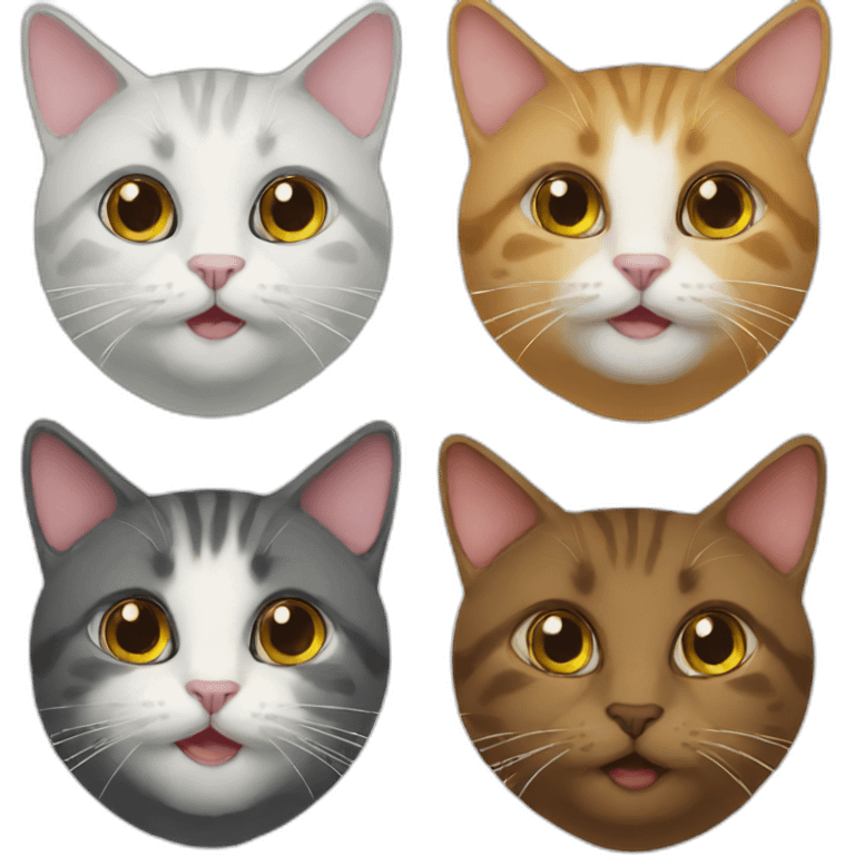 3 cat emoji