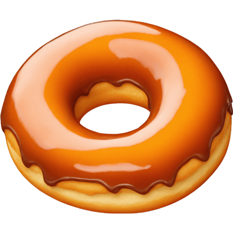 donut with orange glaze emoji