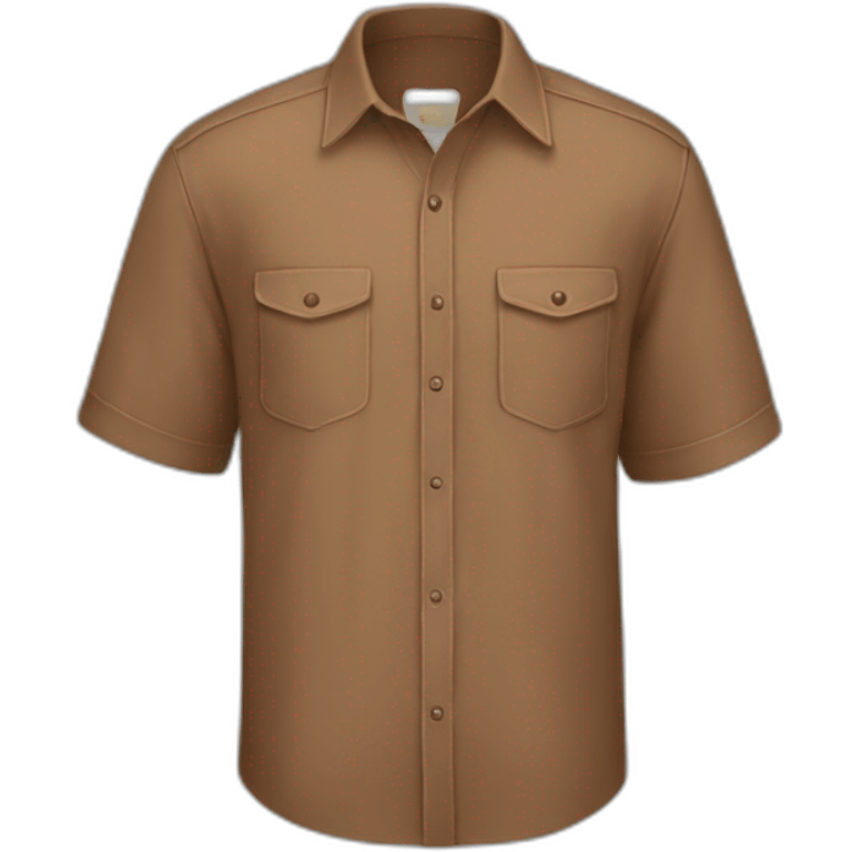 brown short sleeve shirt emoji