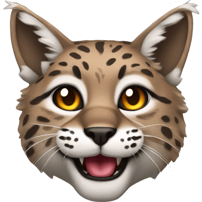 Bobcat with heart eyes emoji