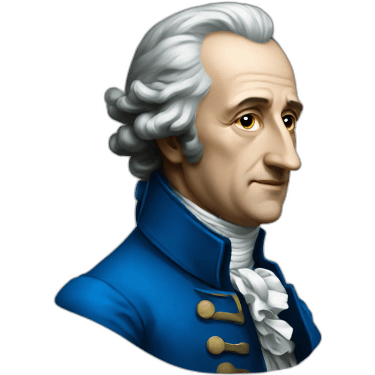 Goethe with blue ex emoji