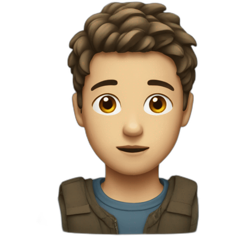 A quiet boy emoji