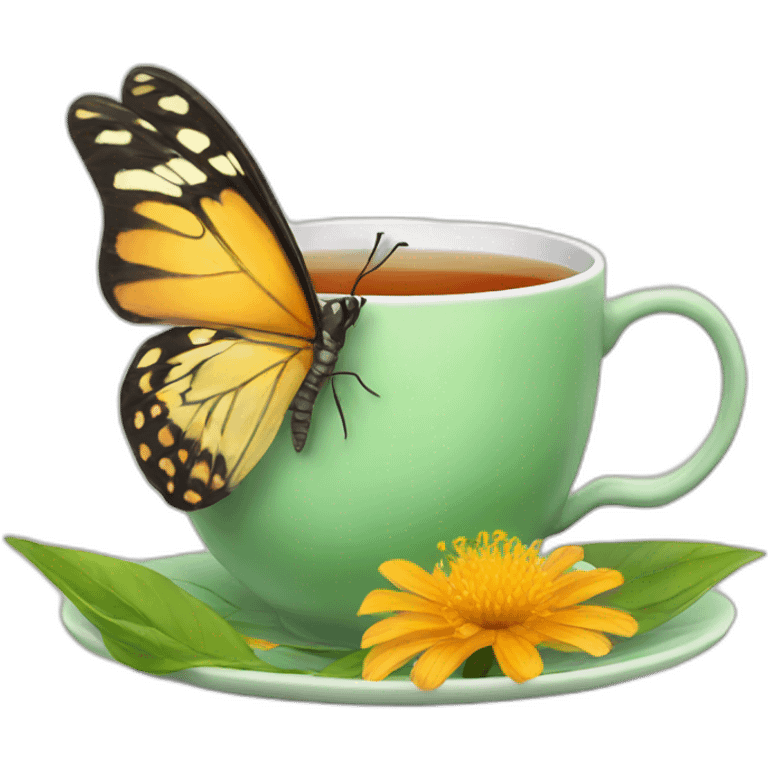 Butterfly tea emoji