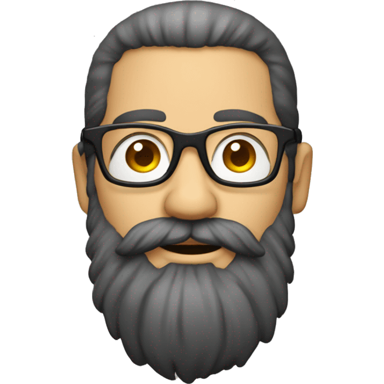 Homme barbu lunette emoji