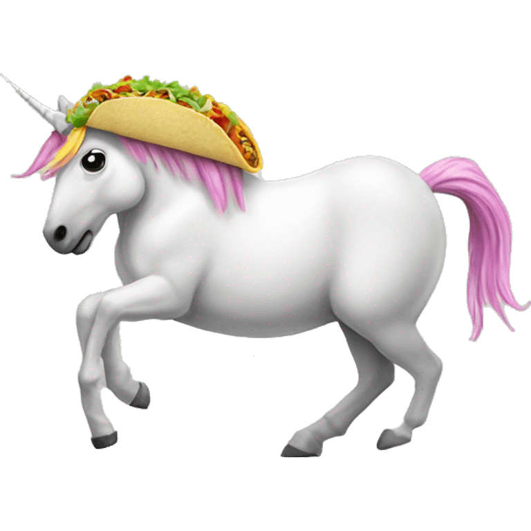 Unicorn with taco emoji