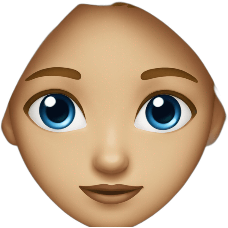 Fille yeux bleus emoji