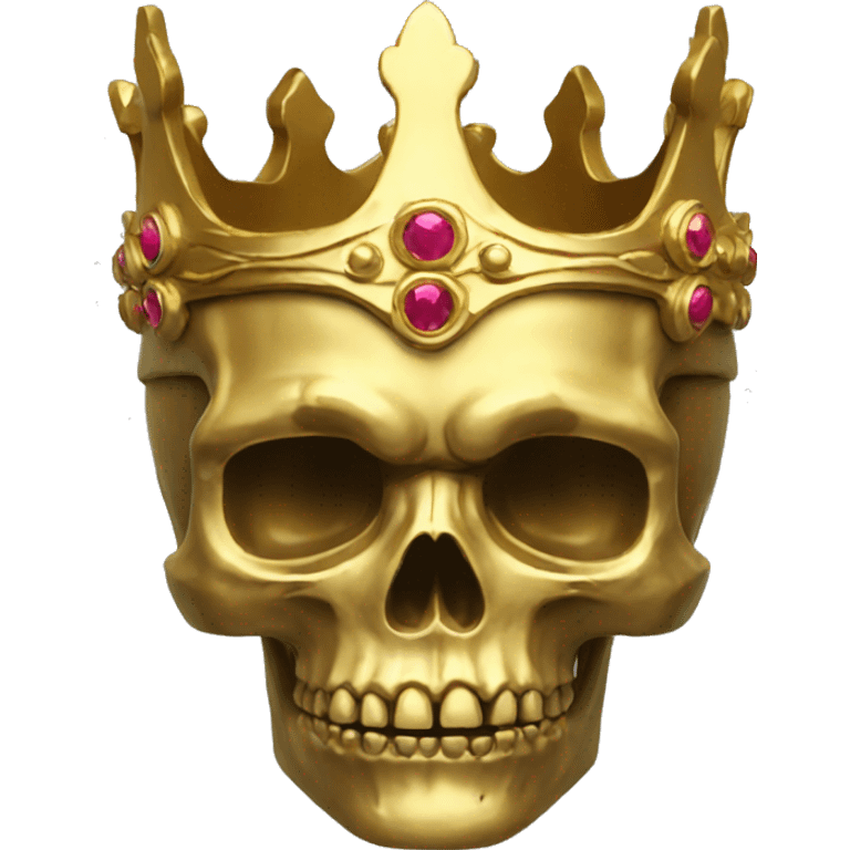 Skull king crown gold emoji