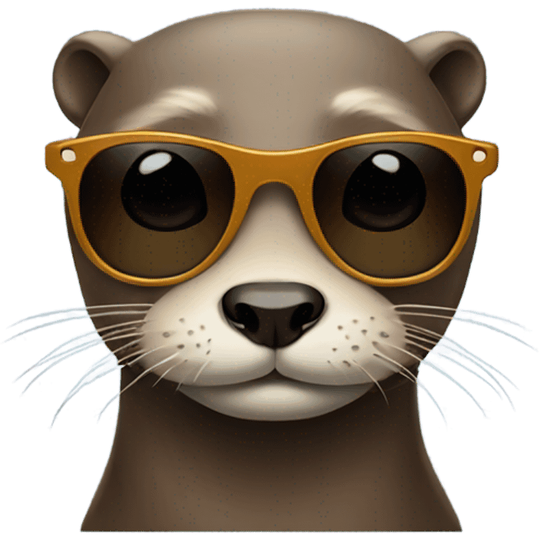 Otter with sunglasses emoji