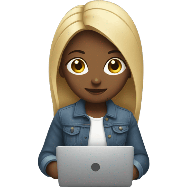 Girl with laptop emoji