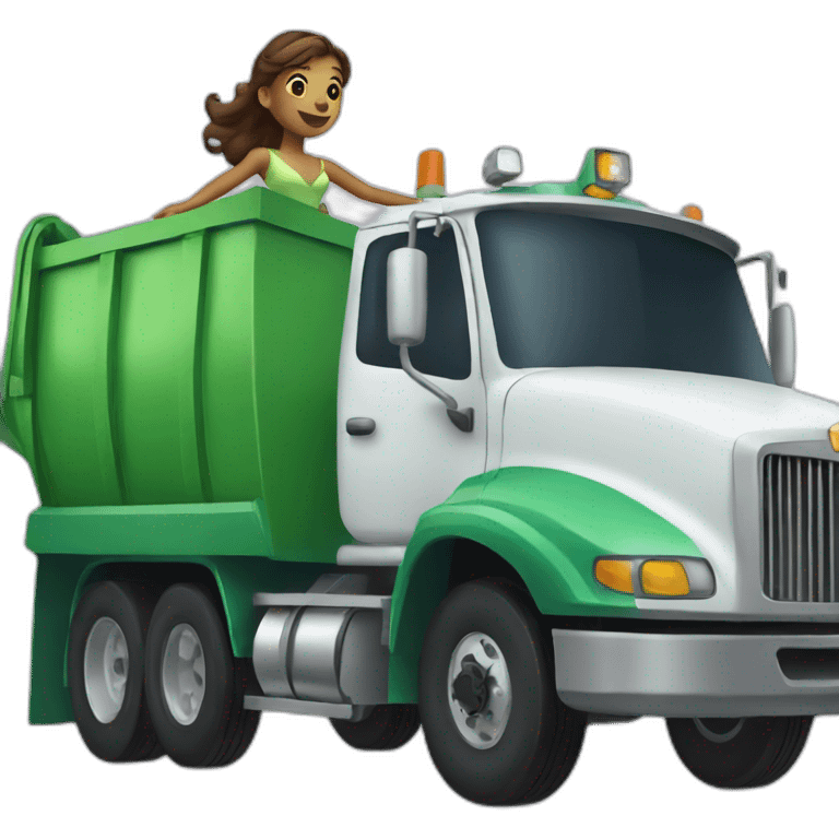 Princess Driving Garbage Truck emoji