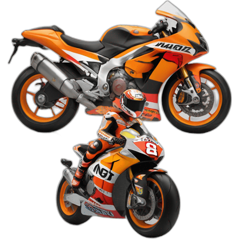 Marc Marquez on a motorcycle emoji