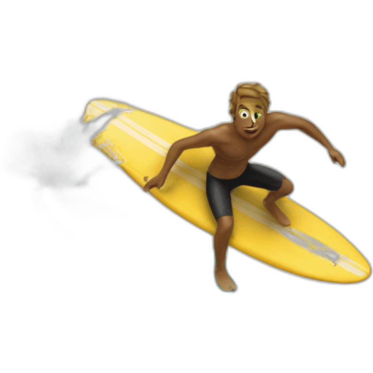 surfer swims on a board emoji