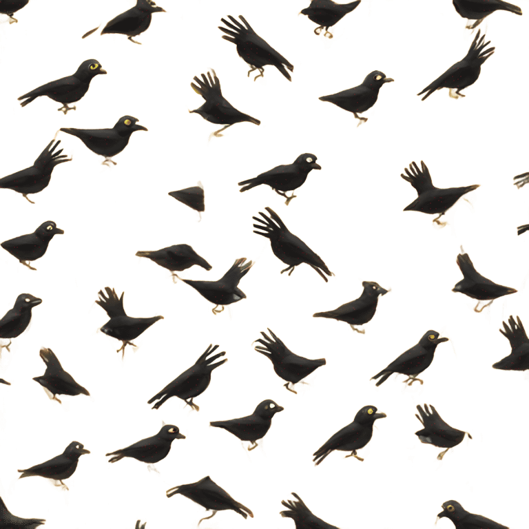 Wheat field with crows emoji