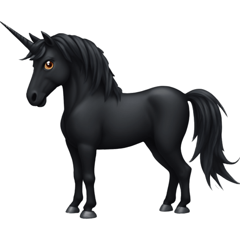 Black unicorn evil emoji