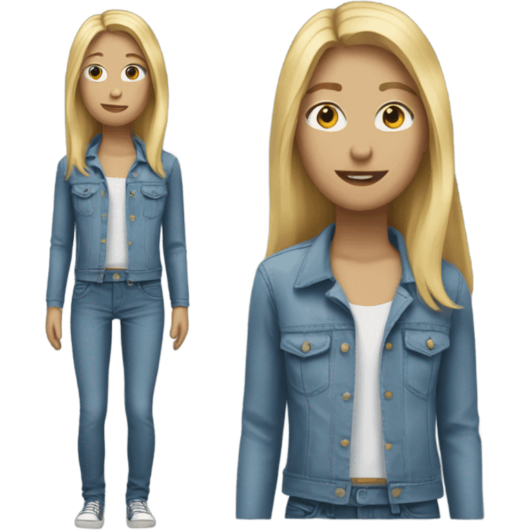 Blond in jeans emoji