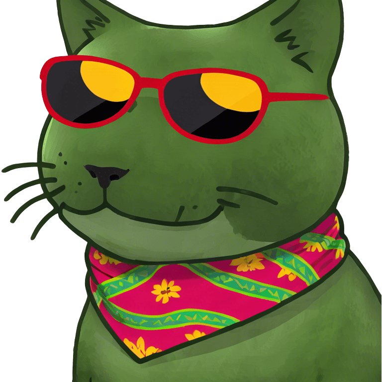 Cat with sunglasses emoji