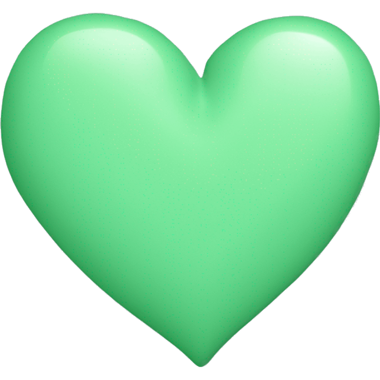 Mint green love heart  emoji