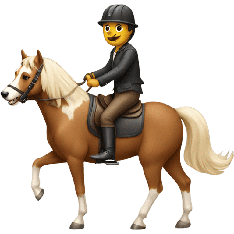 Dog riding horse emoji