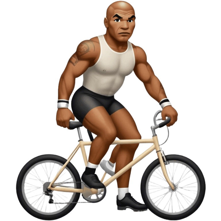 Mike Tyson riding a bike emoji