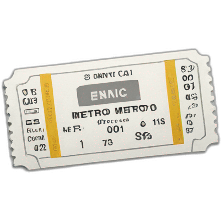 TICKET DE METRO emoji