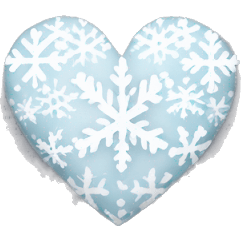 White heart with snowflakes  emoji