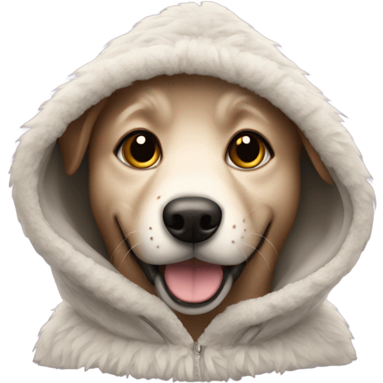 Dog wear hoodie  emoji