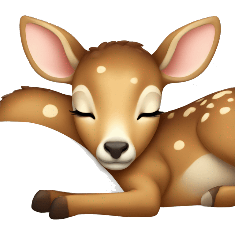 cute deer sleeping emoji