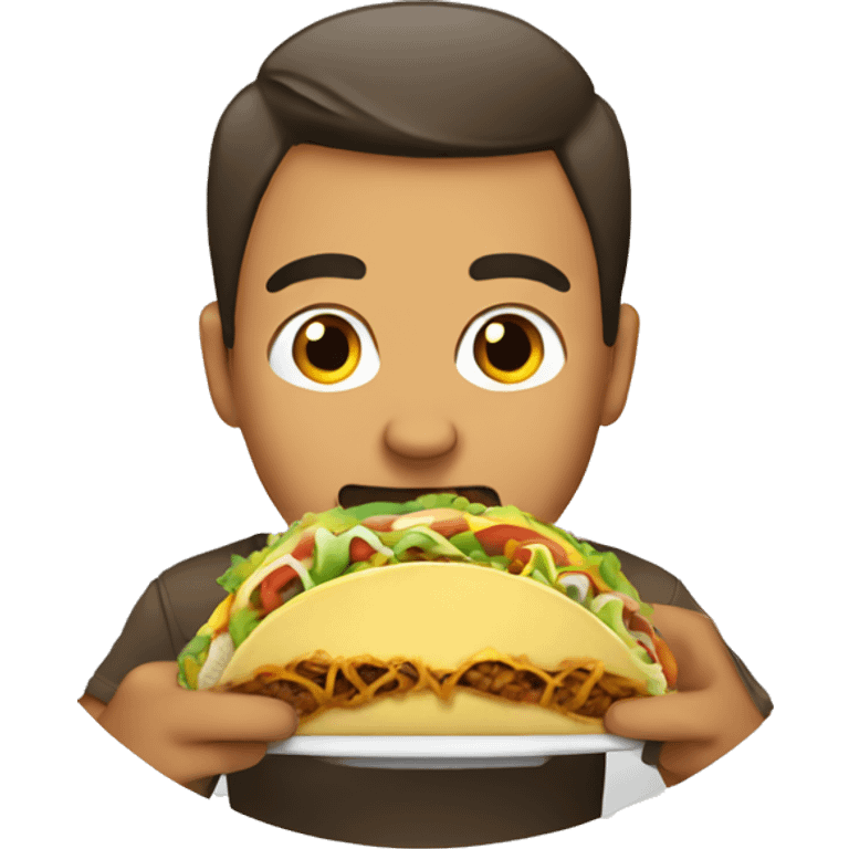 Guy eating a taco emoji