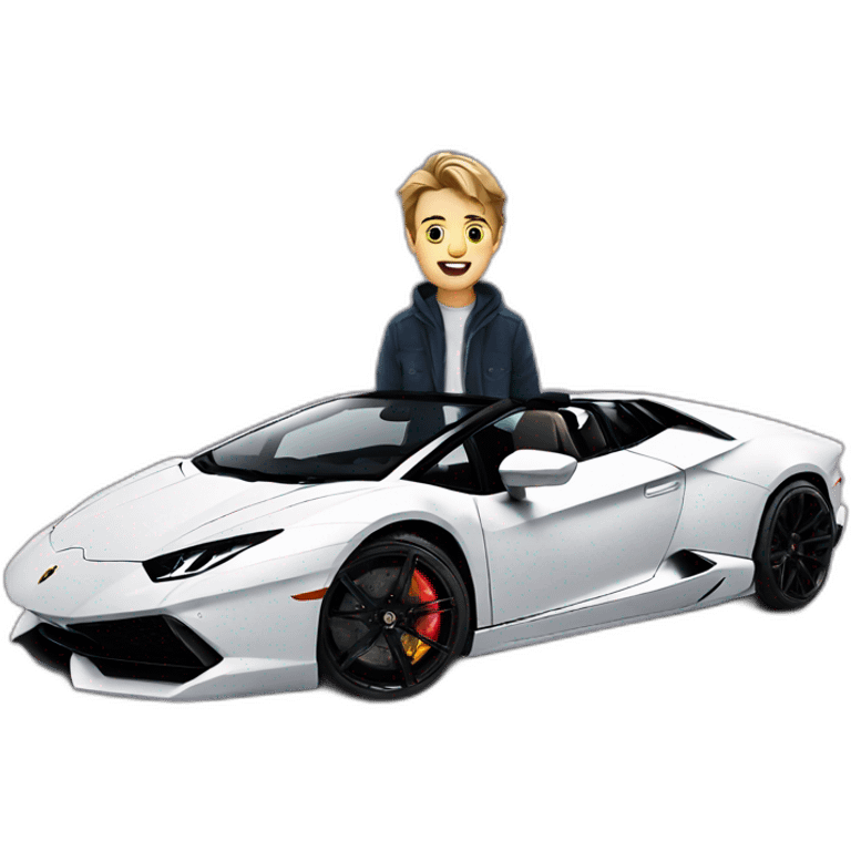 Mr beast on a lamborghini emoji