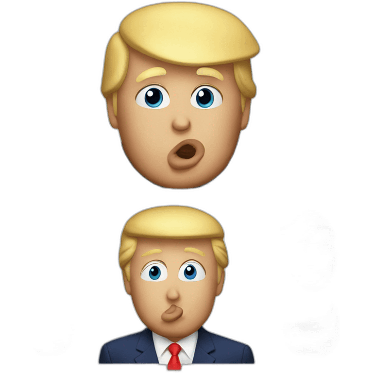 donald trump kiss emoji