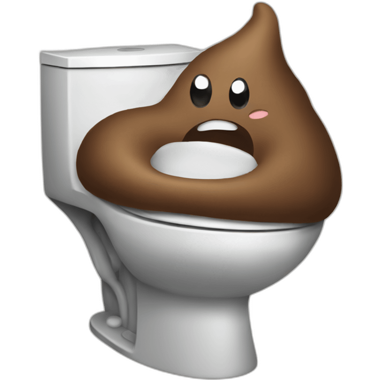 poop on toilet emoji