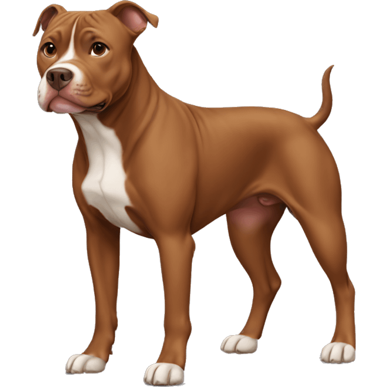 Brown Pitbull standing emoji