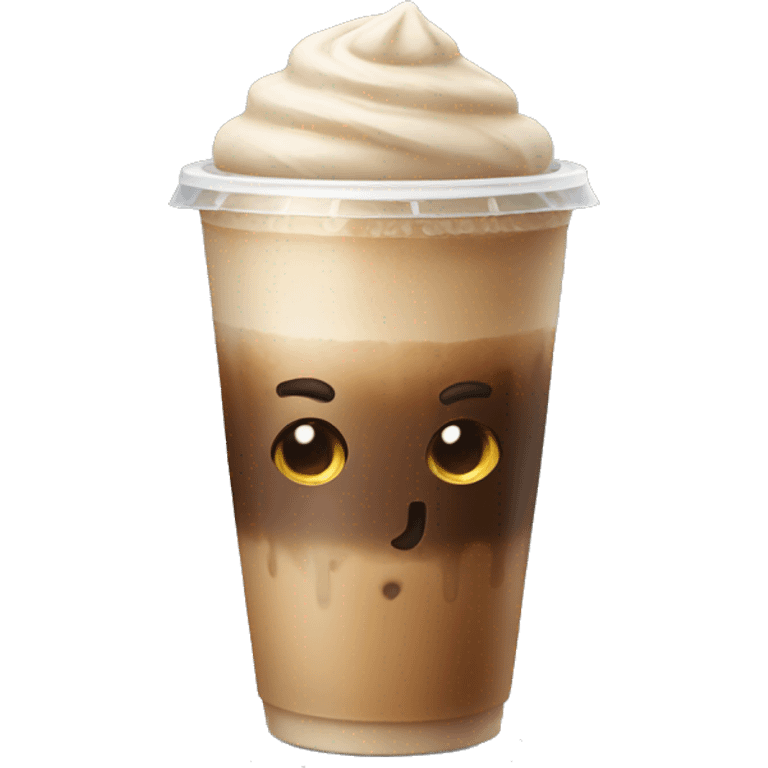 One ice-coffee without a face  emoji