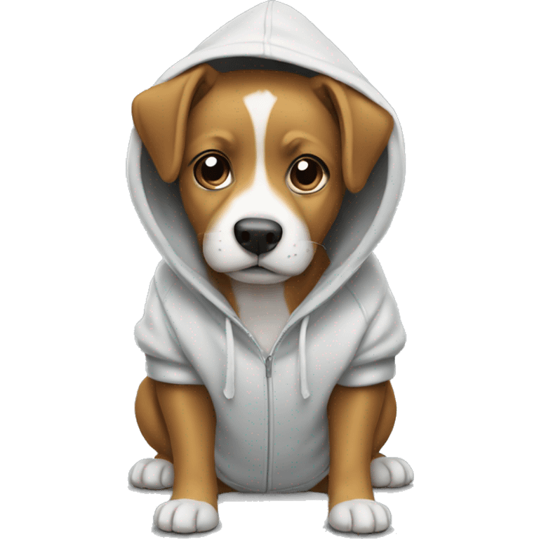 Dog wearing the hoodie  emoji