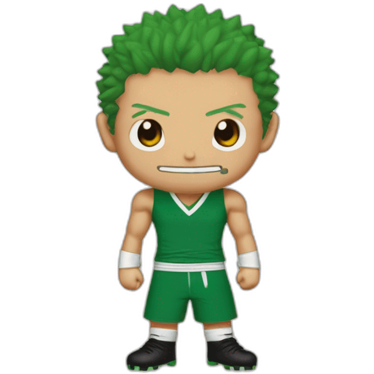 rononoa zoro de one piece qui porte le maillot de foot de l'Algérie emoji