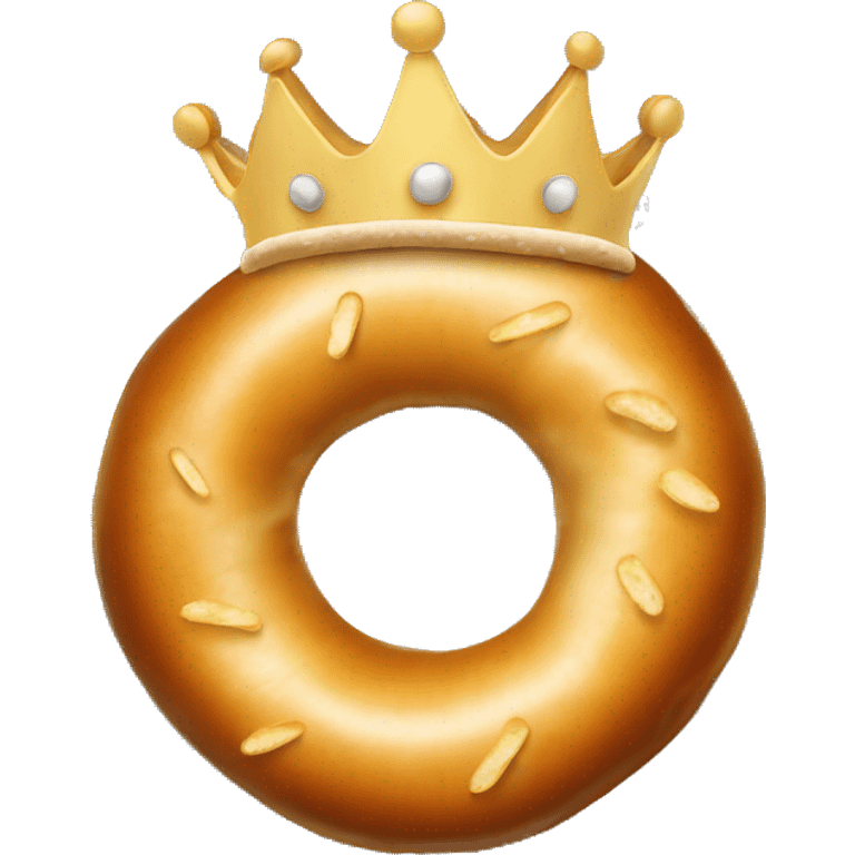 bagel with crown emoji