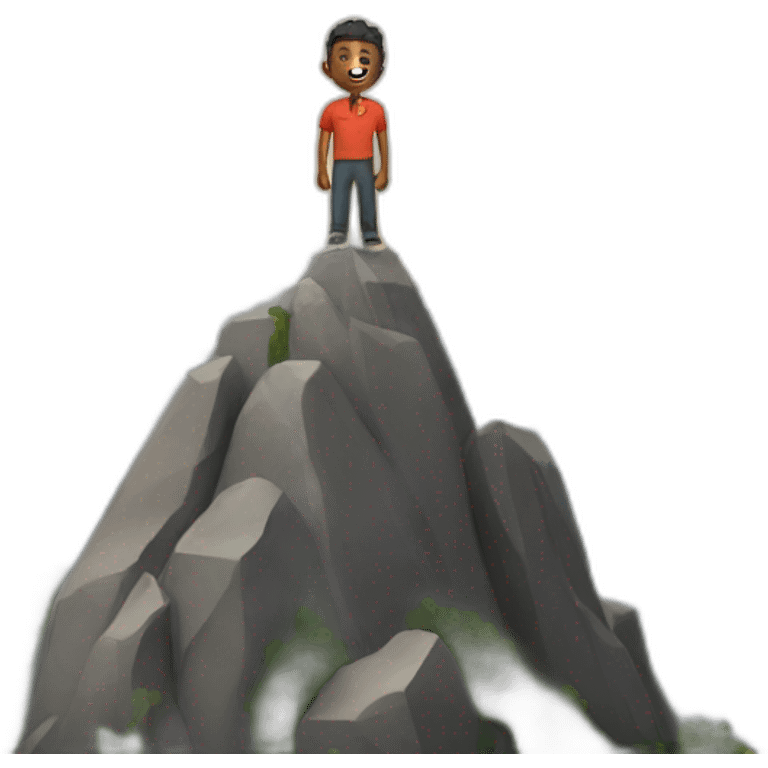 men on the peak of a mountain emoji