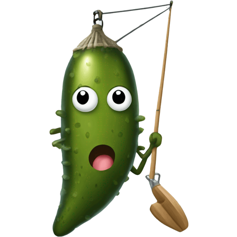 Pickle fishing  emoji