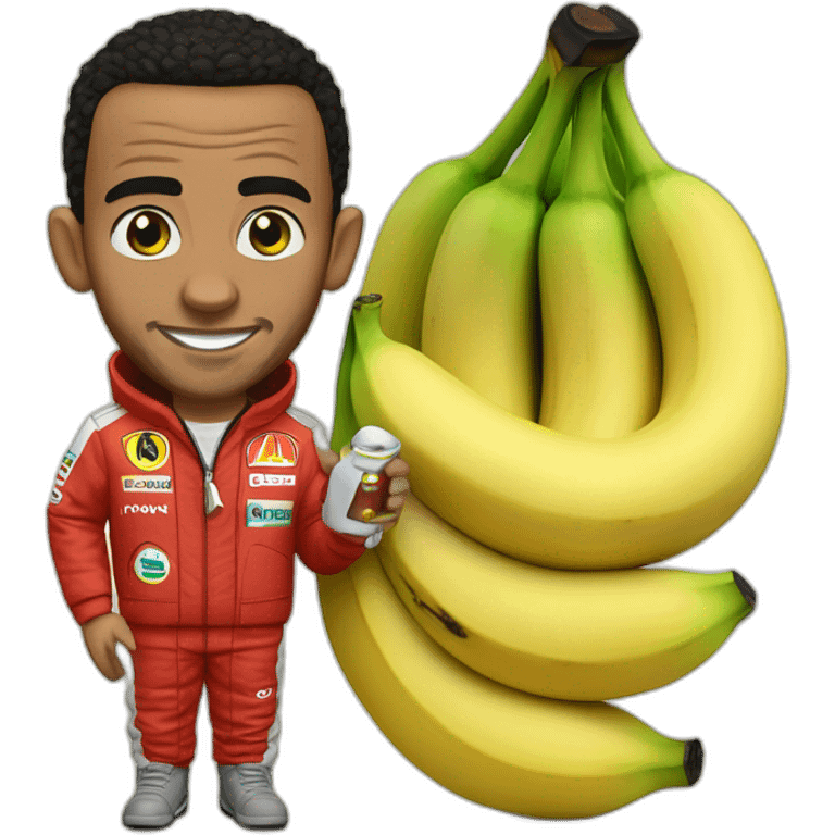 Lewis Hamilton avec des banane emoji