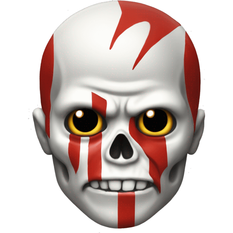 Skull emoji with kratos red stripe emoji